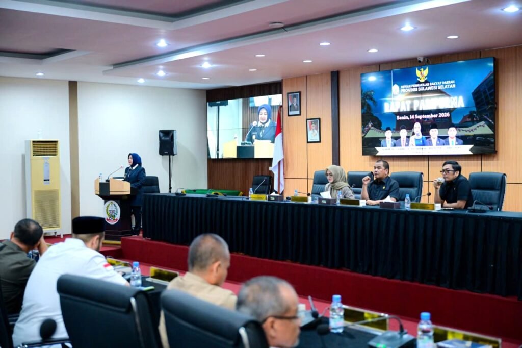 Wakil Gubernur Sulawesi Selatan Fatmawati Rusdi menyampaikan apresiasi atas persetujuan fraksi-fraksi untuk melanjutkan pembahasan Perubahan APBD 2026